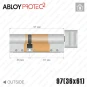 Цилиндр Abloy Protec 2 CY322 ключ-ключ, 97 мм (36х61), латунь полированная в Одессе