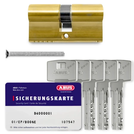Цилиндр Abus Bravus 4000 Compact (ключ-ключ), 80(35/45), латунь матовая