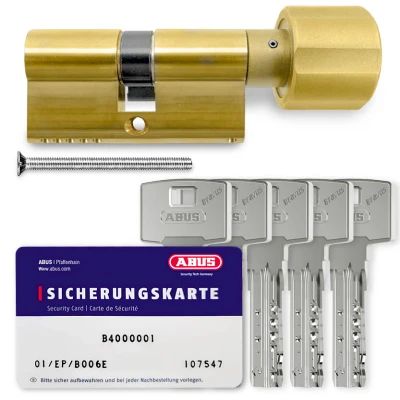 Цилиндр Abus Bravus 4000 Compact (ключ-тумблер), 70(35/35), латунь матовая