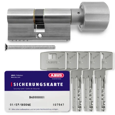 Цилиндр Abus Bravus 4000 Compact (ключ-тумблер), 80(45/35), никель матовый