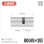 Цилиндр Abus Bravus 4000 Compact ключ-ключ, 80 мм (45х35), латунь матовая в Одессе