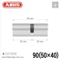 Цилиндр Abus Bravus 4000 Compact ключ-ключ, 90 мм (50х40), латунь матовая в Одессе