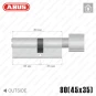 Цилиндр Abus Bravus 4000 Compact ключ-тумблер, 80 мм (45х35), никель матовый в Одессе