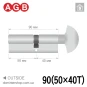 Цилиндр AGB SCUDO DCK (ключ-тумблер), 90(50/40), никель матовый в Одессе