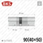 Цилиндр BKS Janus 45 ключ-ключ, 90 мм (40х50), хром в Одессе