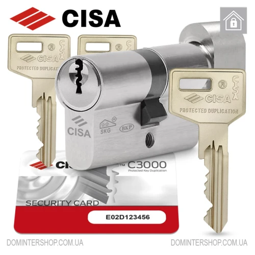 Купить Цилиндр CISA C3000 ключ-тумблер, 100 мм (50х50) Одесса