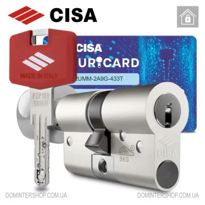 Цилиндр CISA RX (ключ-тумблер), 60(30/30), никель