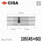 Циліндр CISA RX ключ-ключ, 105 мм (45х60) Циліндр CISA RX ключ-ключ, 105 мм (45х60) в Одесі