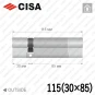 Цилиндр CISA RX ключ-ключ, 115 мм (30х85) Цилиндр CISA RX ключ-ключ, 115 мм (30х85) в Одессе
