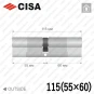 Цилиндр CISA RX ключ-ключ, 115 мм (55х60) Цилиндр CISA RX ключ-ключ, 115 мм (55х60) в Одессе