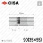 Циліндр CISA RX ключ-ключ, 90 мм (35х55) в Одесі