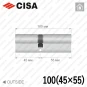 Цилиндр CISA C3000 ключ-ключ, 100 мм (45х55) Цилиндр CISA C3000 ключ-ключ, 100 мм (45х55) в Одессе