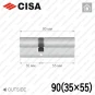 Цилиндр CISA C3000 ключ-ключ, 90 мм (35х55) в Одессе
