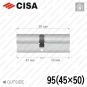 Цилиндр CISA C3000 ключ-ключ, 95 мм (45х50) Цилиндр CISA C3000 ключ-ключ, 95 мм (45х50) в Одессе