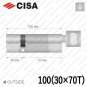 Циліндр CISA RX ключ-тумблер, 100 мм (30х70) в Одесі
