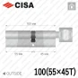 Циліндр CISA RX ключ-тумблер, 100 мм (55х45) в Одесі