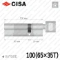 Цилиндр CISA RX ключ-тумблер, 100 мм (65х35) в Одессе