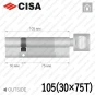 Цилиндр CISA RX ключ-тумблер, 105 мм (30х75) в Одессе