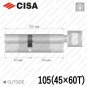 Цилиндр CISA RX ключ-тумблер, 105 мм (45х60) в Одессе