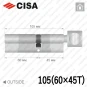 Циліндр CISA RX ключ-тумблер, 105 мм (60х45) в Одесі