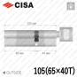Циліндр CISA RX ключ-тумблер, 105 мм (65х40) в Одесі