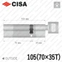 Циліндр CISA RX ключ-тумблер, 105 мм (70х35) в Одесі