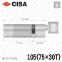 Цилиндр CISA RX ключ-тумблер, 105 мм (75х30) в Одессе