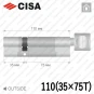 Цилиндр CISA RX ключ-тумблер, 110 мм (35х75) в Одессе