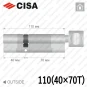 Цилиндр CISA RX ключ-тумблер, 110 мм (40х70) в Одессе