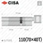 Цилиндр CISA RX ключ-тумблер, 110 мм (70х40) в Одессе