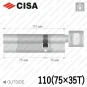 Цилиндр CISA RX ключ-тумблер, 110 мм (75х35) в Одессе