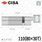 Цилиндр CISA RX ключ-тумблер, 110 мм (80х30) в Одессе