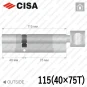 Цилиндр CISA RX ключ-тумблер, 115 мм (45х70) в Одессе