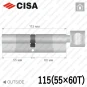 Цилиндр CISA RX ключ-тумблер, 115 мм (55х60) в Одессе
