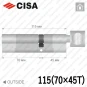 Циліндр CISA RX ключ-тумблер, 115 мм (70х45) в Одесі