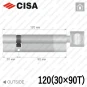 Циліндр CISA RX ключ-тумблер, 120 мм (30х90) в Одесі