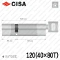 Цилиндр CISA RX ключ-тумблер, 120 мм (40х80) в Одессе