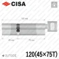 Цилиндр CISA RX ключ-тумблер, 120 мм (45х75) в Одессе