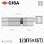 Циліндр CISA RX ключ-тумблер, 120 мм (75х45) в Одесі