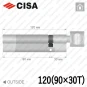 Циліндр CISA RX ключ-тумблер, 120 мм (90х30) в Одесі