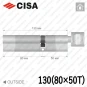 Цилиндр CISA RX ключ-тумблер, 130 мм (80х50) в Одессе