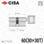 Цилиндр CISA RX ключ-тумблер, 60 мм (30х30) в Одессе