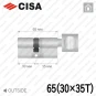 Циліндр CISA RX ключ-тумблер, 65 мм (30х35) в Одесі
