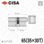 Цилиндр CISA RX ключ-тумблер, 65 мм (35х30) в Одессе