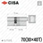 Цилиндр CISA RX ключ-тумблер, 70 мм (30х40) в Одессе