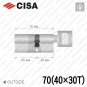 Цилиндр CISA RX ключ-тумблер, 70 мм (40х30) в Одессе