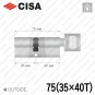 Цилиндр CISA RX ключ-тумблер, 75 мм (35х40) в Одессе