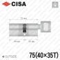 Цилиндр CISA RX ключ-тумблер, 75 мм (40х35) в Одессе