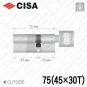 Цилиндр CISA RX ключ-тумблер, 75 мм (45х30) в Одессе