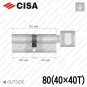 Цилиндр CISA RX ключ-тумблер, 80 мм (40х40) в Одессе